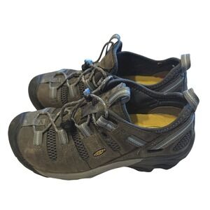 Keen Utility Women Atlanta Cool Low Steel Toe Work Shoe Gargoyle Grey Lake Blue7